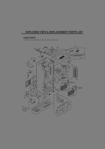 Case Parts Diagram and Parts List for GR-B318LSJM ASTCNA1 LG Refrigerator