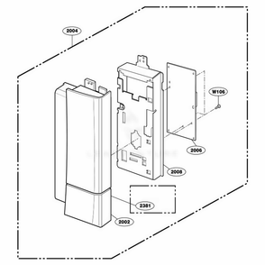 Controller Parts 2 Diagram and Parts List for 64669 AB1ESEA LG Range