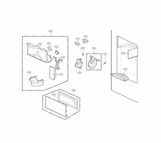 Part Location Diagram of ADW73149908 LG Funnel Assembly