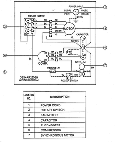Wiring Diagram Diagram and Parts List for M1803R  LG Air Conditioner