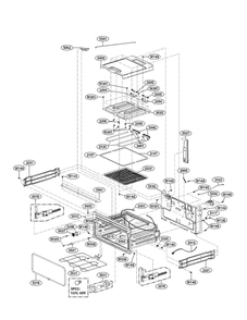 Upper Cavity Parts Diagram and Parts List for LDE3017SB 00 LG Range