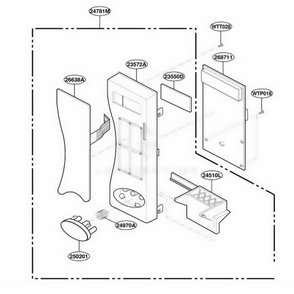 Part Location Diagram of 5020W2A090B LG BUTTON,MWO