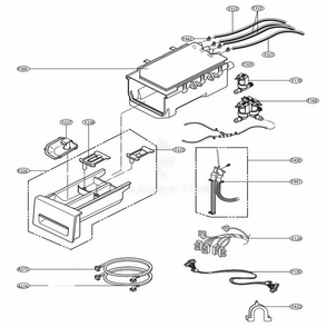 Dispenser Assembly Diagram and Parts List for WM3570HWA ABWEPUS LG Washer