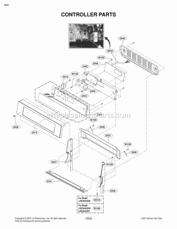 Part Location Diagram of ACM70891105 LG Controller Assembly,Sub