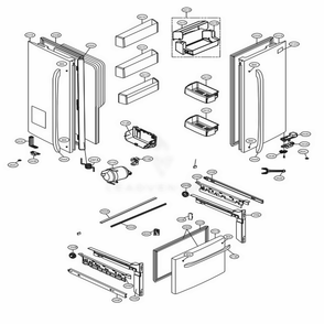 Part Location Diagram of ADD73996025 LG DOOR FOAM ASSEMBLY,REFRI