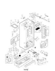 Case Parts Diagram and Parts List for LFX25976ST 01 LG Refrigerator