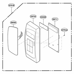 Part Location Diagram of 3572W0A150A LG Control Panel