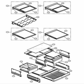 Refrigerator Parts Diagram and Parts List for 79983 ASTCSE1 LG Refrigerator