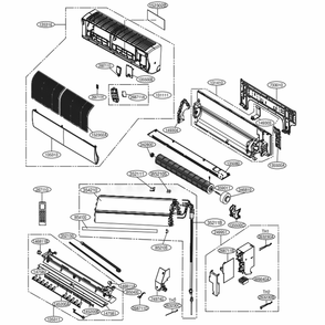 Indoor Unit Diagram and Parts List for LSN090HSV4 AWHBEUS LG Air Conditioner