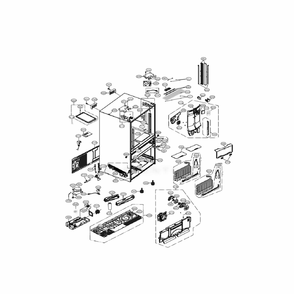 Case Parts Diagram and Parts List for LMXS30776S ASTCNA2 LG Refrigerator