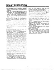 Circuit Description Diagram and Parts List for MH-1355M  LG Microwave
