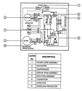 Wiring Diagram Diagram and Parts List for WM-6011  LG Air Conditioner