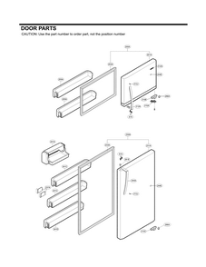 Door Parts Diagram and Parts List for 79579439215  Kenmore Refrigerator