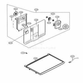 Freezer Parts Diagram and Parts List for 78032 ASWCSE8 LG Refrigerator