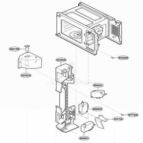 Suction Guide Parts Diagram and Parts List for MA825B CBKEKMT LG Wall Oven