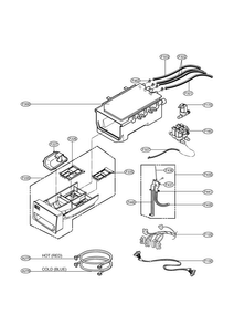 Dispenser Assembly Diagram and Parts List for WM0001HTM  LG Washer