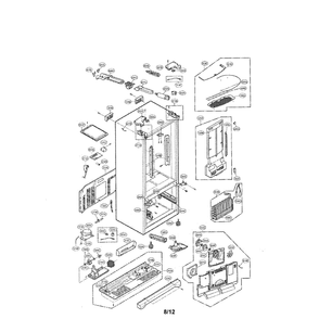 Case Diagram and Parts List for LFX28968SB 00 LG Refrigerator