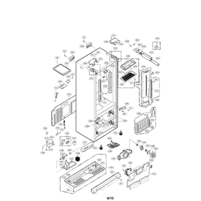 Case Diagram and Parts List for LMX25984SB 00 LG Refrigerator