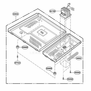 Base Plate Parts Diagram and Parts List for 69252 MWESEA LG Range