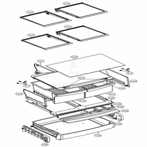 Refrigerator Parts Diagram and Parts List for 71322 ASWCSE1 LG Refrigerator