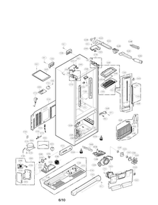 Case Parts Diagram and Parts List for LFX25976ST 00 LG Refrigerator