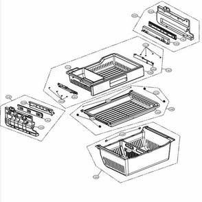 Freezer Parts Diagram and Parts List for LFXS30766S ASTCNA5 LG Refrigerator