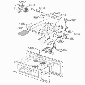Interior Parts 2 Diagram and Parts List for 80014 CBSESEA LG Wall Oven
