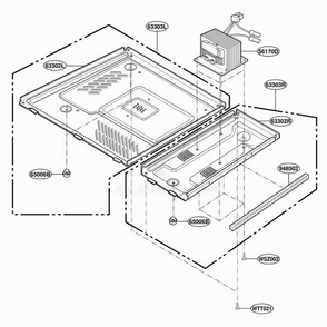 Base Plate Parts Diagram and Parts List for JES1855PWH AT6EGEU LG Wall Oven