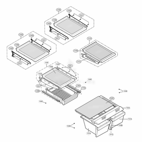 Refrigerator Parts Diagram and Parts List for 78279 AWBCSER LG Refrigerator