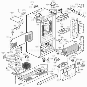 Case Parts Diagram and Parts List for 77549 AWBCSER LG Refrigerator