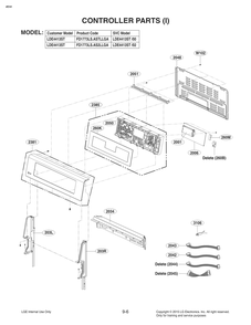 Controller Parts 1 Diagram and Parts List for FD1773LS AS2LLGA LG Range