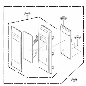 Part Location Diagram of 4781W1M296D LG CONTROLLER ASSEMBLY,KEYP
