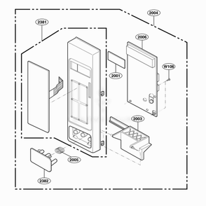 Controller Parts 1 Diagram and Parts List for 62469 CBKESEA LG Wall Oven