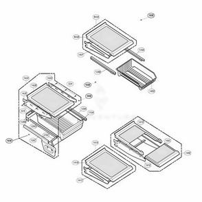 Refrigerator Parts 1 Diagram and Parts List for LRDN20720BK AWBCLGX LG Refrigerator