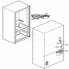 Icemaker Parts Diagram and Parts List for LFCS25426S ASTCNA1 LG Refrigerator
