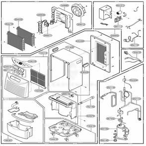 Main Diagram and Parts List for LHD45EL AWYAUSH LG Dehumidifier