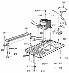 Microwave Diagram and Parts List for 7218933380  Kenmore Microwave
