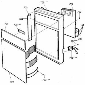Control Panel Diagram and Parts List for 7218915080  Kenmore Microwave