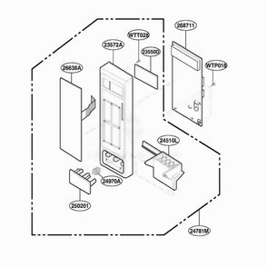 Part Location Diagram of 5020W2A092A LG BUTTON
