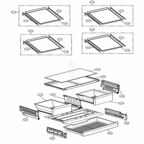 Refrigerator Parts Diagram and Parts List for LFC28768ST ASTCNA0 LG Refrigerator