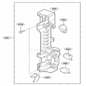 Latch Board Parts Diagram and Parts List for 80804 AB6ESEA LG Microwave