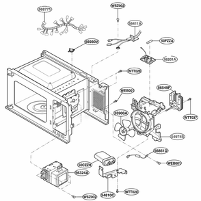 Interior Parts 2 Diagram and Parts List for MAB745B CBKEBBY LG Range