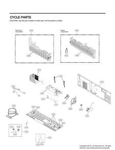 Cycle Parts Diagram and Parts List for GR-X23GMKYM ASBCNA2 LG Refrigerator