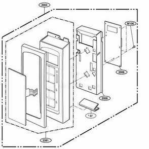 Controller Parts Diagram and Parts List for 80513 AS1ESEA LG Range