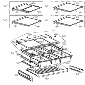 Refrigerator Parts Diagram and Parts List for LFXS30766S ASTCNA3 LG Refrigerator