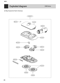 Nozzle Diagram and Parts List for VS9813UWH AVWELGA LG Canister Vacuum