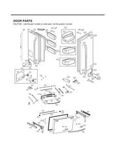 Door Parts Diagram and Parts List for GR-L24GHSJM ASTCNA0 LG Refrigerator