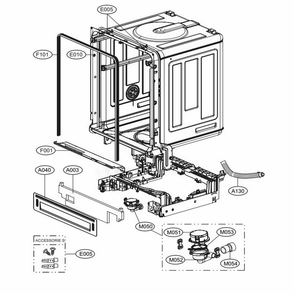 Main Diagram and Parts List for 14693 ASTESEU LG Dishwasher