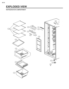 Refrigerator Compartment Diagram and Parts List for GM-M277SLRL APZCNA0 LG Refrigerator