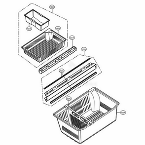 Freezer Parts Diagram and Parts List for 71073 ASTCSE4 LG Refrigerator